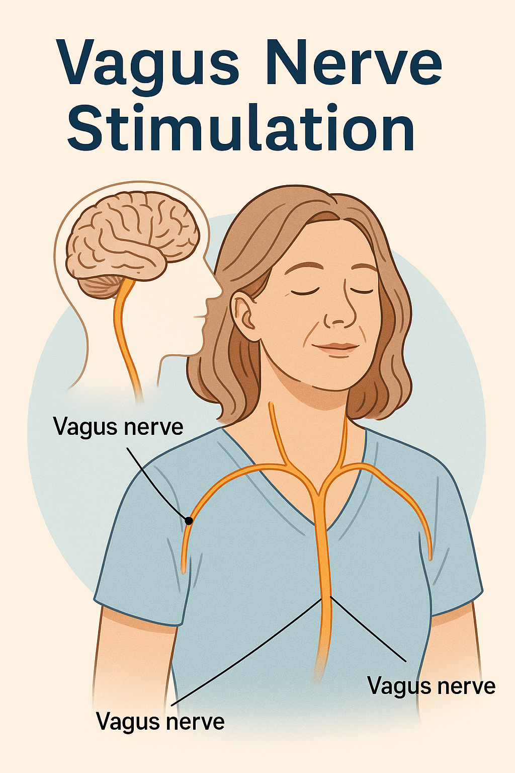 Vagus nerve stimulation illustration